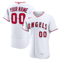 Los Angeles Angels Nike White Home Authentic Custom Jersey