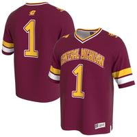 Central Michigan Chippewas GameDay Greats Lightweight Collegiate Football Fashion Jersey - Maroon