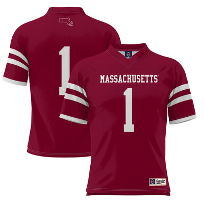#1 UMass Minutemen GameDay Greats Football Jersey - Maroon