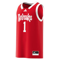 #1 Nebraska Huskers adidas Replica Swingman Jersey - Scarlet