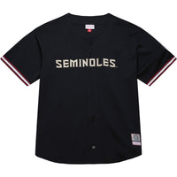 Mitchell & Ness Black Florida State Seminoles On The Clock Full-Button Fashion Jersey