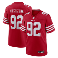 San Francisco 49ers Osa Odighizuwa Nike Scarlet Team Game Jersey