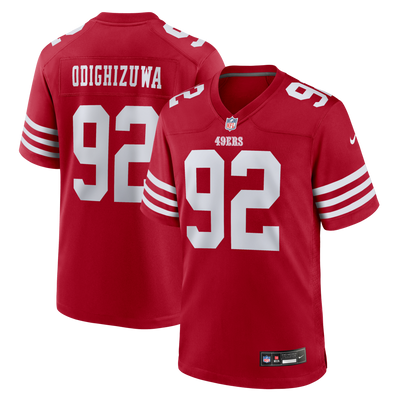 San Francisco 49ers Osa Odighizuwa Nike Scarlet Team Game Jersey