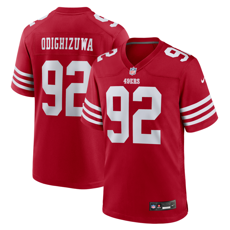 San Francisco 49ers Osa Odighizuwa Nike Scarlet Team Game Jersey