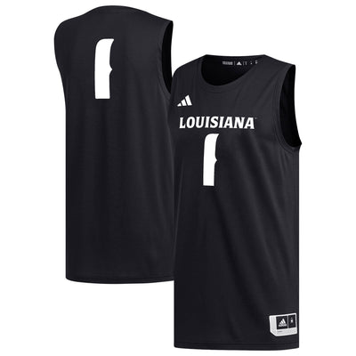 #1 Louisiana Ragin' Cajuns adidas Replica Basketball Jersey - Black