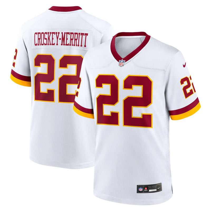 Washington Commanders Jacory Croskey-Merritt Nike White Game Super Bowl Era Jersey