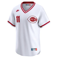 Cincinnati Reds Barry Larkin Nike White Throwback Cooperstown Limited Jersey
