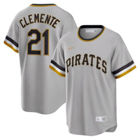 Pittsburgh Pirates Roberto Clemente Nike Gray Road Cooperstown Collection Player Jersey