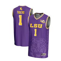 #1 LSU Tigers GameDay Greats Lightweight Icon Print Basketball Jersey - Purple