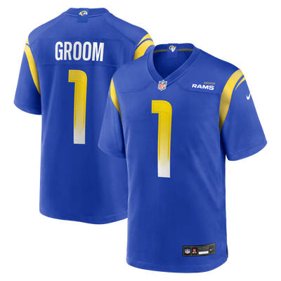 Los Angeles Rams Number 1 Groom Nike Royal Game Jersey