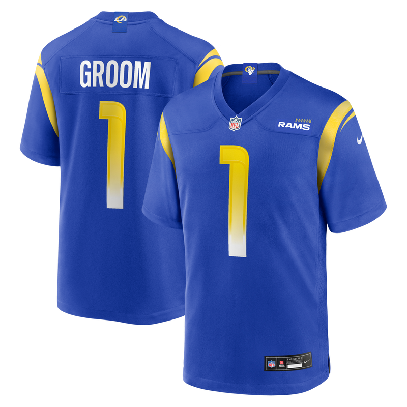 Los Angeles Rams Number 1 Groom Nike Royal Game Jersey
