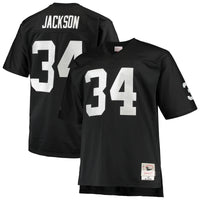 Las Vegas Raiders Bo Jackson Mitchell & Ness Black Big & Tall 1988 Retired Player Replica Jersey