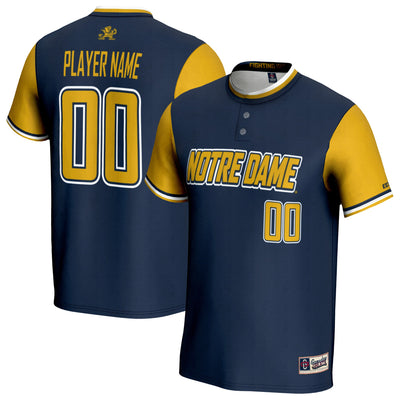 Notre Dame Fighting Irish GameDay Greats NIL Pick-A-Player Lightweight Softball Jersey - Navy
