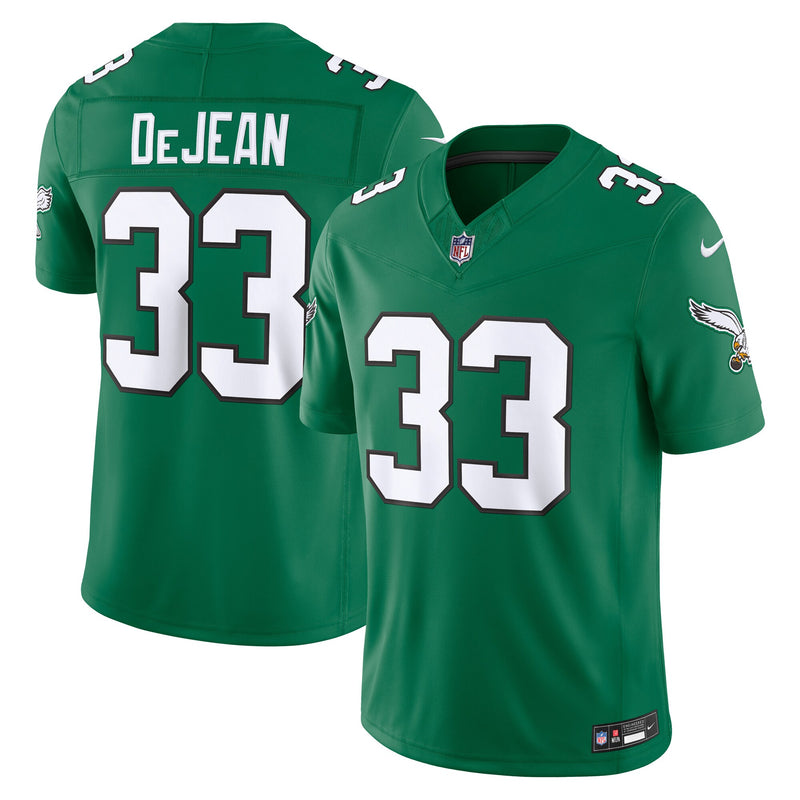 Philadelphia Eagles Cooper DeJean Nike Kelly Green Alternate Vapor F.U.S.E. Stitched Limited Jersey