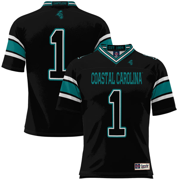 #1 Coastal Carolina Chanticleers GameDay Greats Endzone Football Jersey - Black