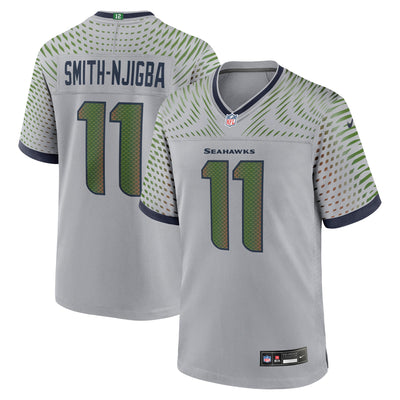 Seattle Seahawks Jaxon Smith-Njigba Nike Wolf Gray 2025 Rivalries Collection Game Jersey