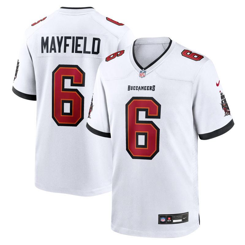 Tampa Bay Buccaneers Baker Mayfield Nike White Away Game Jersey