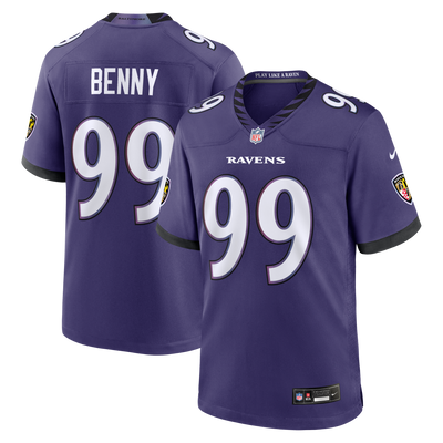 Baltimore Ravens Rayshaun Benny Nike Purple Team Game Jersey