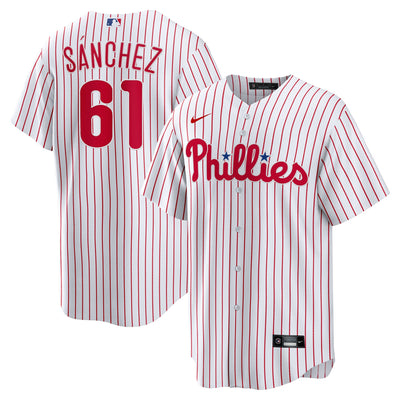 Philadelphia Phillies Cristopher Sanchez Nike White Home Replica Jersey