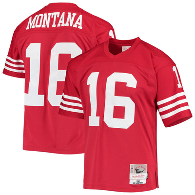 San Francisco 49ers Joe Montana Mitchell & Ness Scarlet Legacy Replica Jersey
