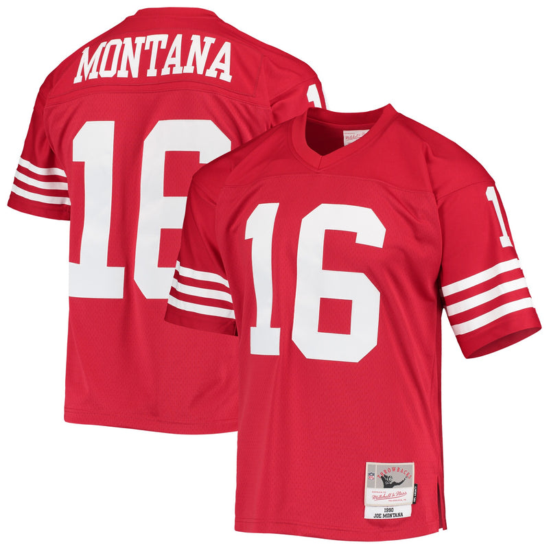 San Francisco 49ers Joe Montana Mitchell & Ness Scarlet Legacy Replica Jersey