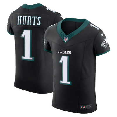 Philadelphia Eagles Jalen Hurts Nike Black Alternate Vapor F.U.S.E. Elite Jersey