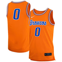 #0 Boise State Broncos Nike Retro Replica Basketball Jersey - Orange