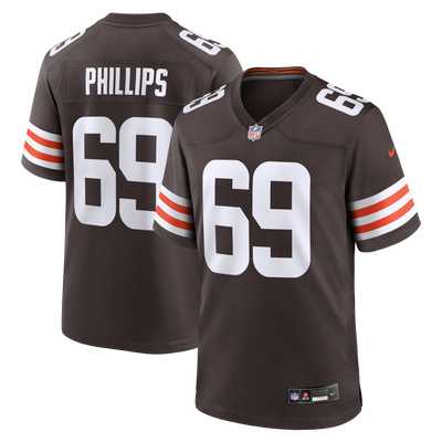 Cleveland Browns Tyre Phillips Nike Brown Team Game Jersey