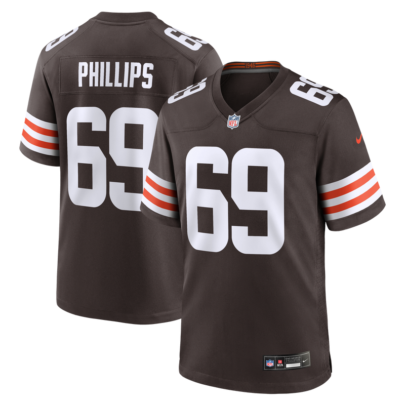 Cleveland Browns Tyre Phillips Nike Brown Team Game Jersey
