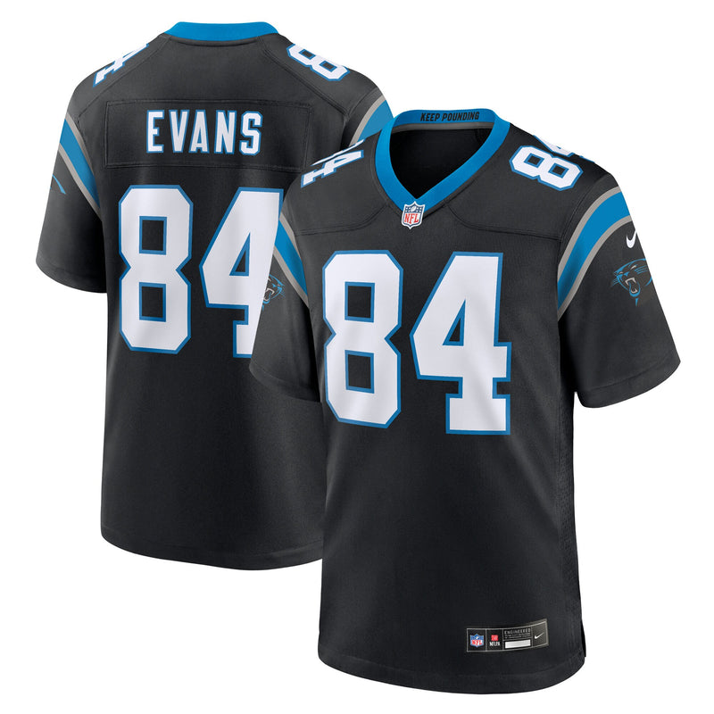 Carolina Panthers Mitchell Evans Nike Black Team Game Jersey