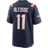 New England Patriots Drew Bledsoe Nike Navy Game Retired Player Jersey