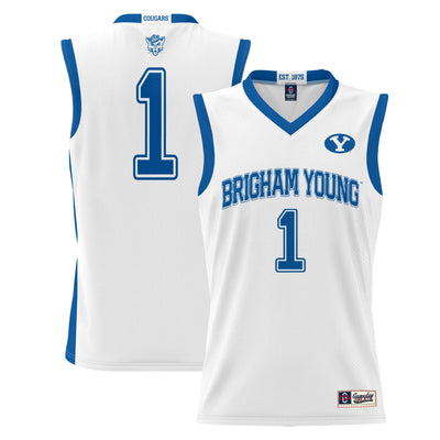 #1 BYU Cougars GameDay Greats Lightweight Basketball Jersey - White