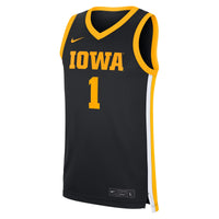 #1 Iowa Hawkeyes Nike Road Replica Jersey - Black