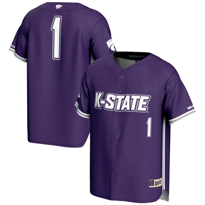 #1 Kansas State Wildcats GameDay Greats Lightweight Baseball Jersey - Purple