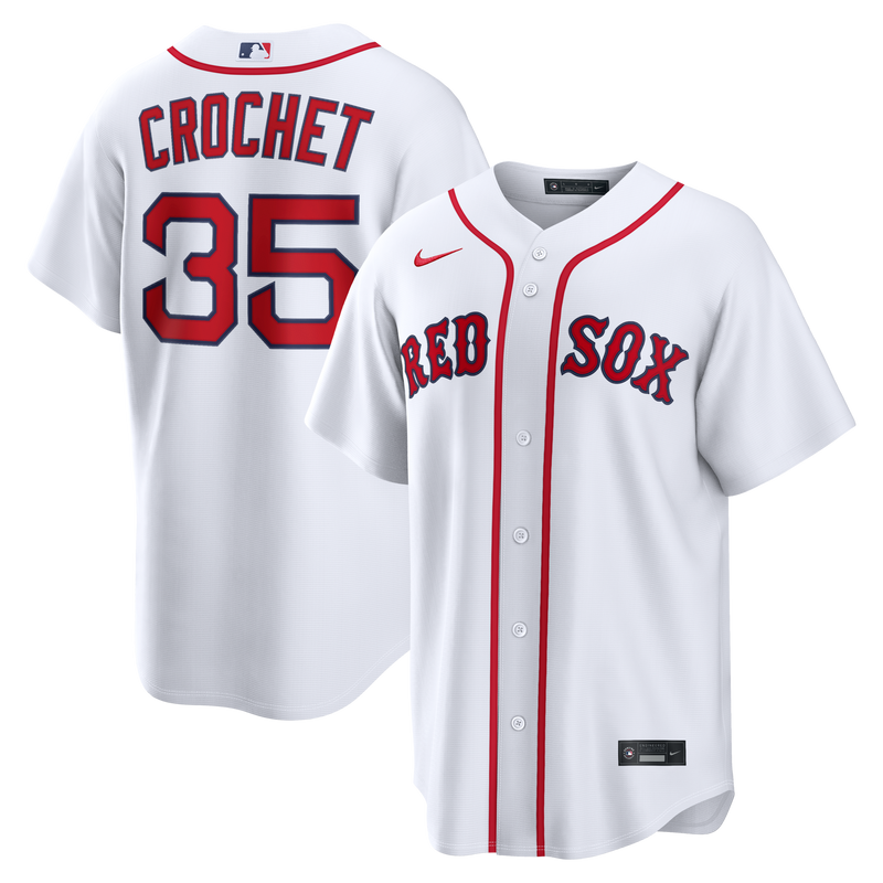 Boston Red Sox Garrett Crochet Nike White Home Replica Jersey