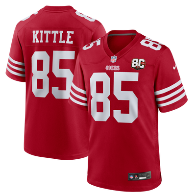 San Francisco 49ers George Kittle Nike Scarlet 80th Anniversary Game Jersey