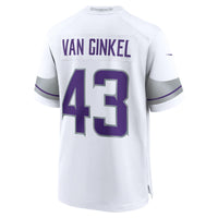 Minnesota Vikings Andrew Van Ginkel Nike White Alternate Game Jersey