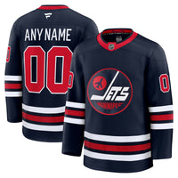 Winnipeg Jets Fanatics Navy Alternate Premium Custom Jersey