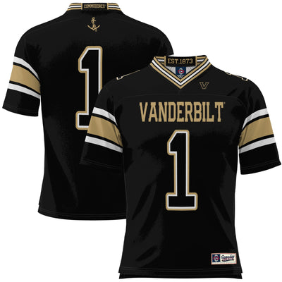 #1 Vanderbilt Commodores GameDay Greats Football Jersey - Black