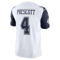 Dallas Cowboys Dak Prescott Nike White Vapor F.U.S.E. Limited Jersey
