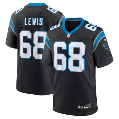Carolina Panthers Damien Lewis Nike Black Game Jersey