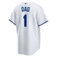 Kansas City Royals Nike White #1 Dad Home Replica Jersey