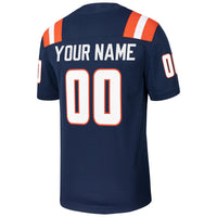 Illinois Fighting Illini Nike Custom Football Game Jersey - Navy