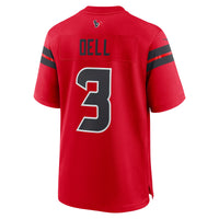 Houston Texans Tank Dell Nike Red Alternate Game Jersey