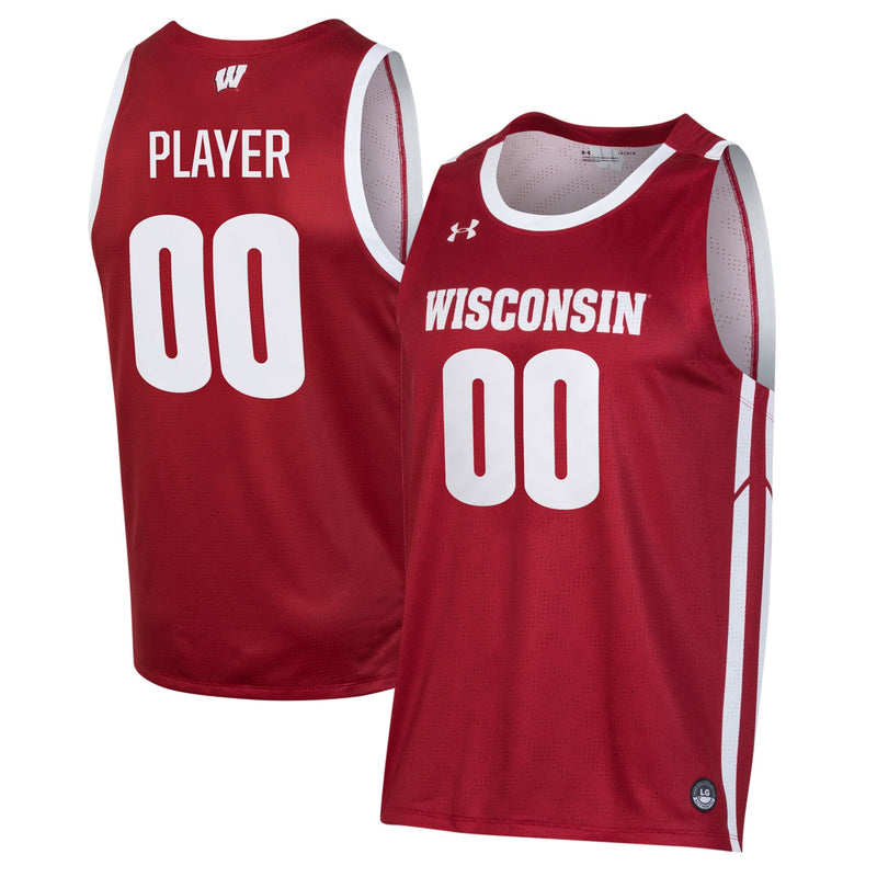Wisconsin Badgers Under Armour Pick-A-Player NIL Basketball Jersey - Red