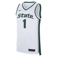 Nike White Michigan State Spartans #1 Alternate Replica Basketball Jersey