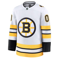 Boston Bruins Fanatics White Away Premium Custom Jersey