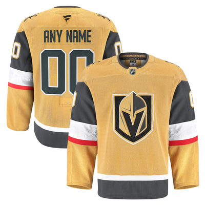 Vegas Golden Knights Fanatics Gold Home Authentic Pro Custom Jersey