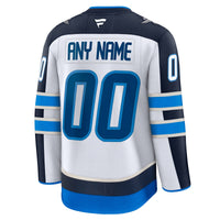 Winnipeg Jets Fanatics White Away Premium Custom Jersey