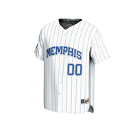 Memphis Tigers GameDay Greats Lightweight Collegiate Baseball Pinstripe NIL Pick-A-Player Fashion Jersey - White